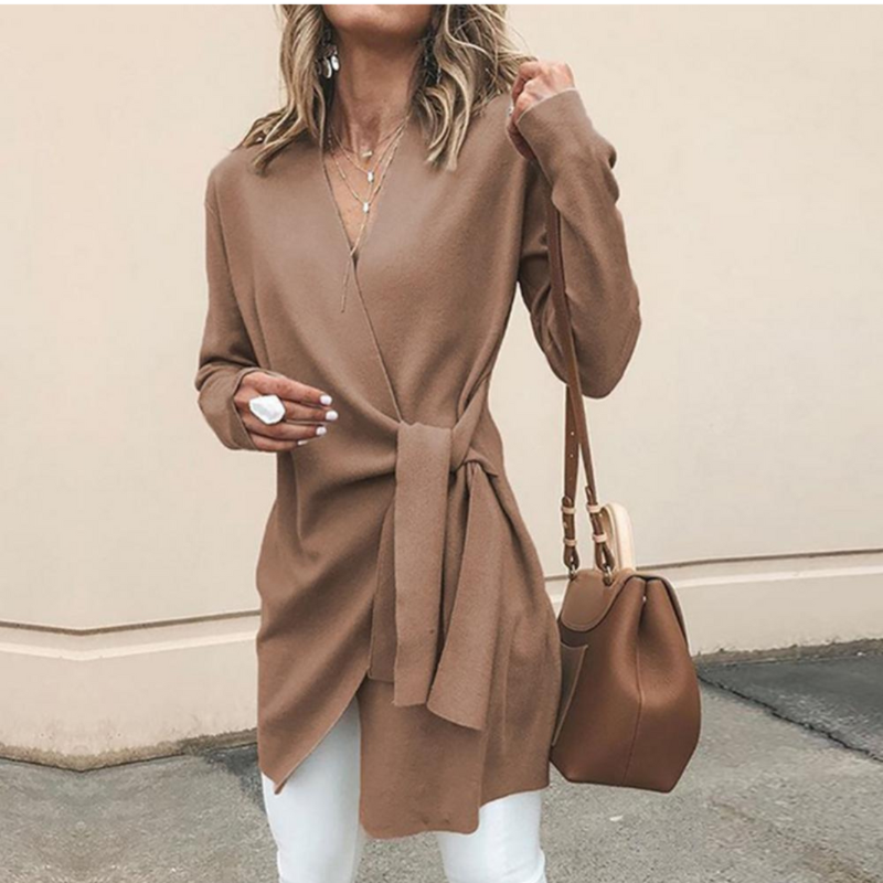 Levoire | Long Veste Pour Femmes Chic Sable