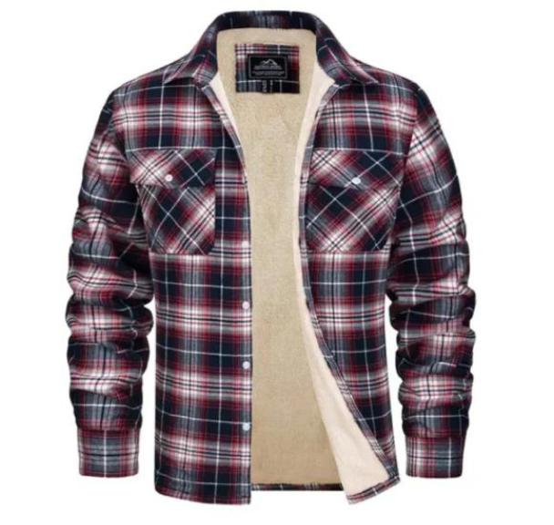Levoire | Veste en flanelle raide Rot
