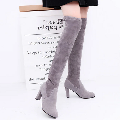 Levoire | Cuissardes à Talon Bas, Lacets, Coupe Tendance
