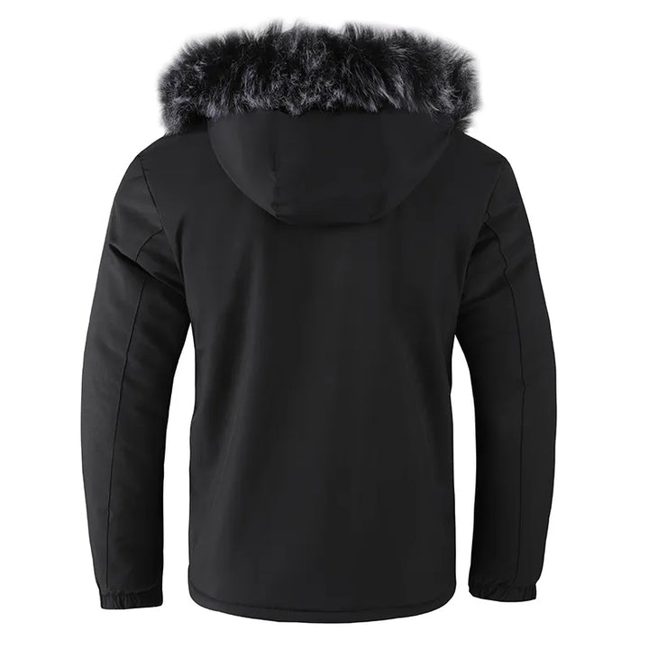 Levoire | Veste Longue À Col Fourrure Avec Poches