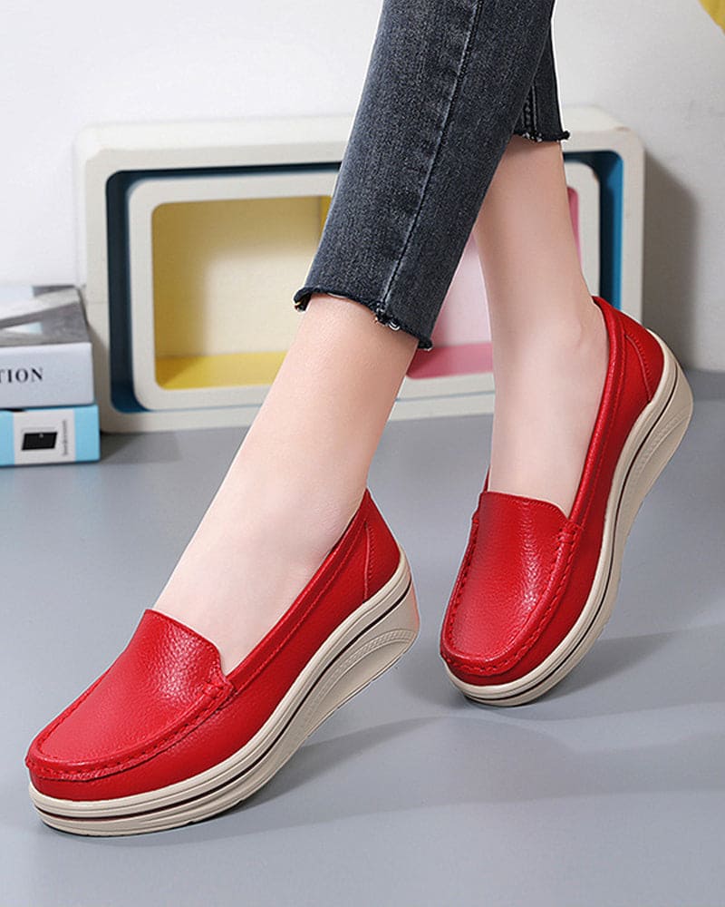 Levoire | Chaussures Au Style Britannique Sur Une Plateforme Rot