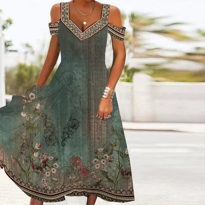 Levoire | Robe Midi Verte Légère Sans Manches