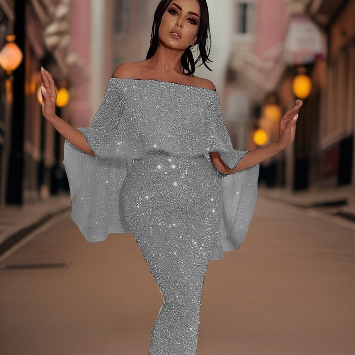 Levoire | Robe De Soirée De Haute Qualité Gris Argent