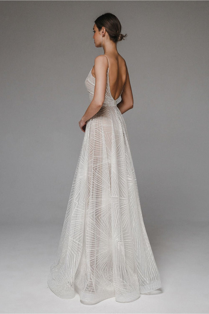 Levoire | Robe Midi Élégante À Sequins Géométriques