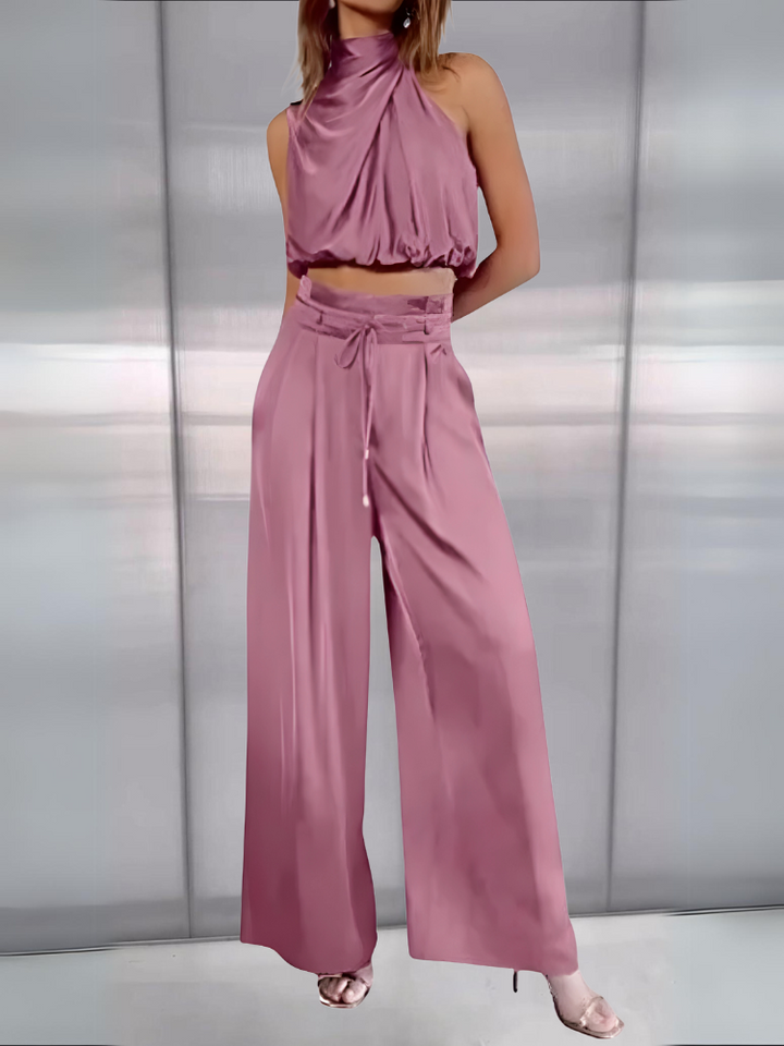 Levoire | Pantalons En Soie Élégants Rosa