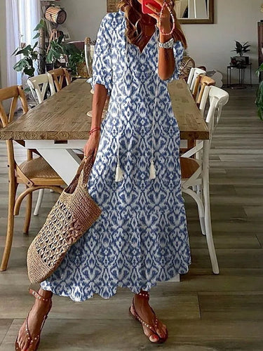 Levoire | Robe bohème à motifs géométriques