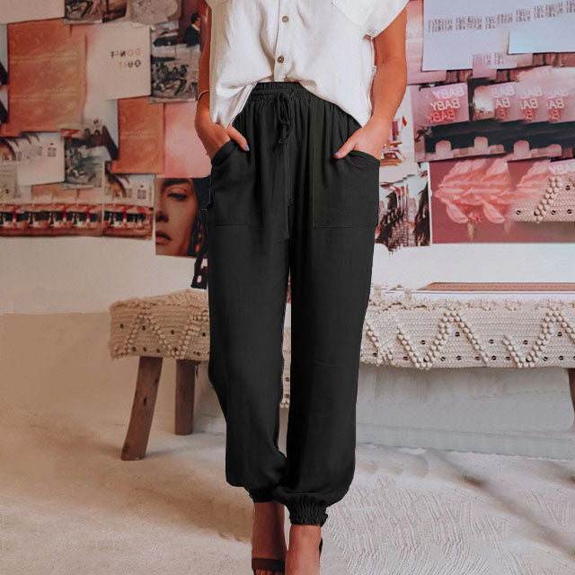 Levoire | Pantalons D'Été Colorés Et Aérés Pour Femmes Pour Les Journées Ensoleillées Noir