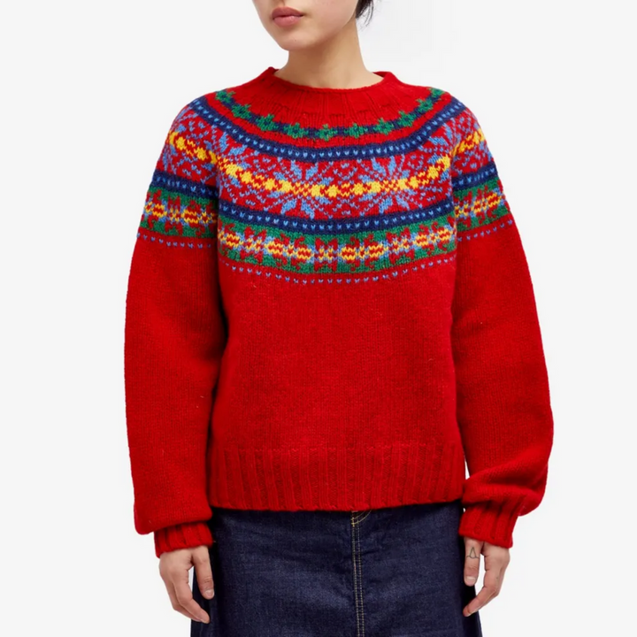 Levoire | Pull en tricot imprimé à col rond Une taille