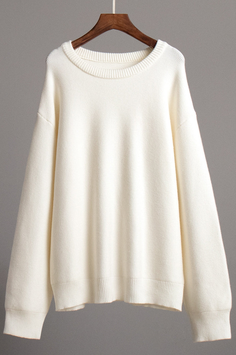 Levoire | Grande Taille Pull Avec Col Rond Dans Une Couleur De Base