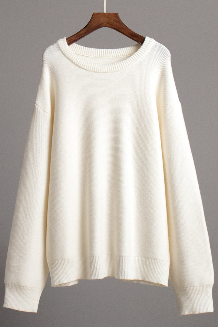 Levoire | Grande Taille Pull Avec Col Rond Dans Une Couleur De Base