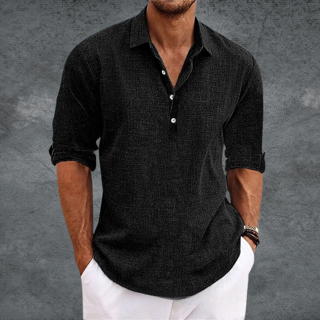 Levoire | Chemise Élégante Et Décontractée Noir