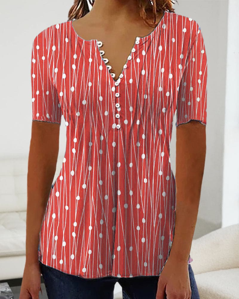 Levoire | Blouse À Pois Avec Décolleté En V