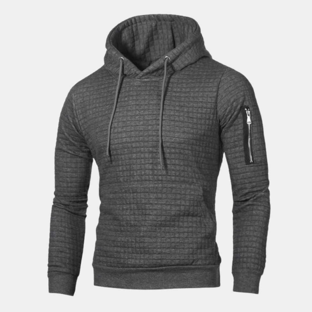 Levoire | Chandail Chauffant Hommes Capuche Gris foncé