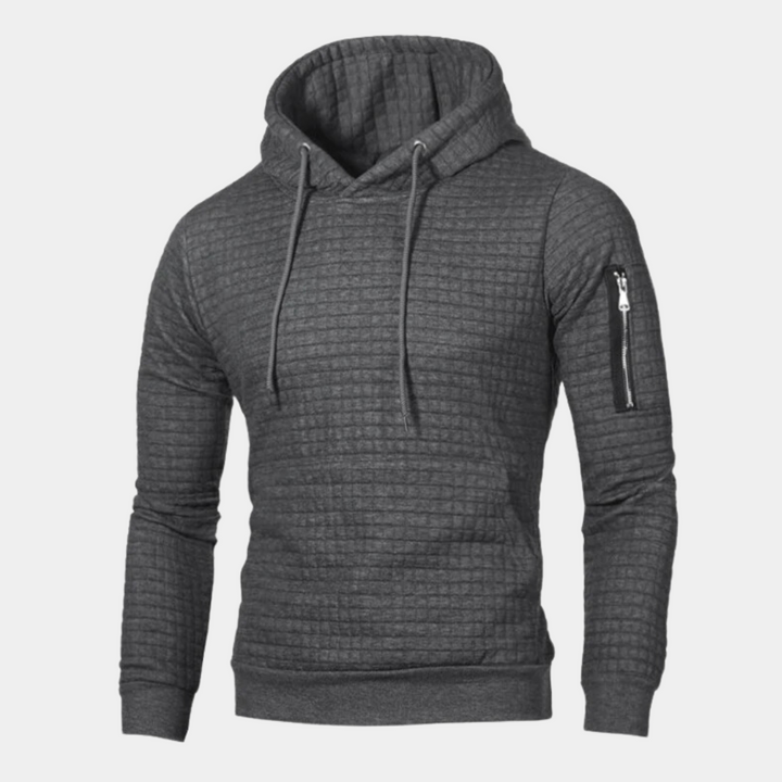 Levoire | Chandail Chauffant Hommes Capuche Gris foncé
