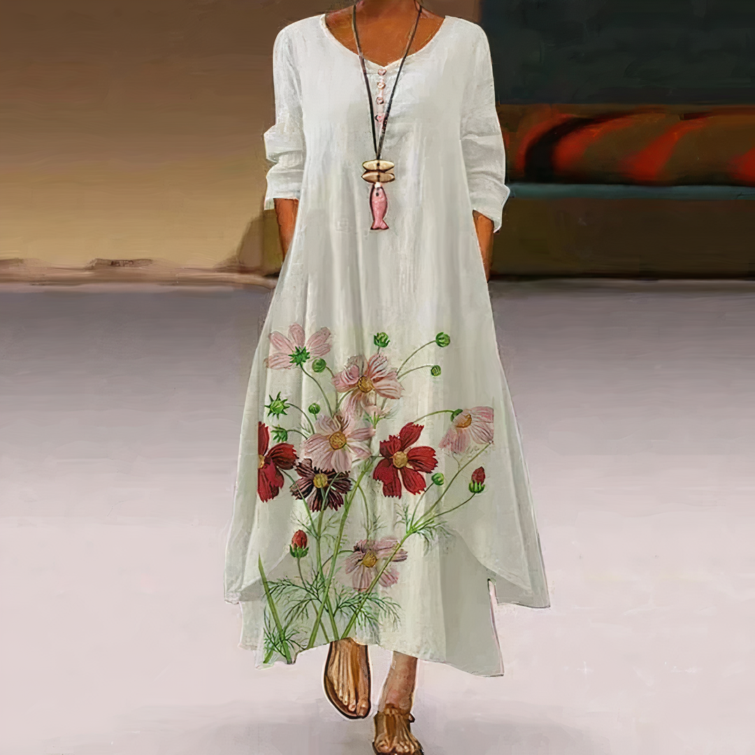 Levoire | Robe en coton elégante Rêver en Aquarelle