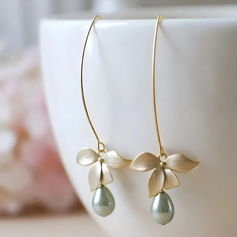 Levoire | Élégants Pendentifs Boucles D'Oreilles Tipan Set Or 6,4 cm