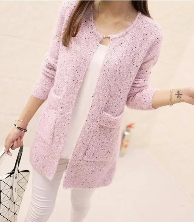 Levoire | Gilet Femme Avec Devant Ouvert Et Poches Avant Rosa