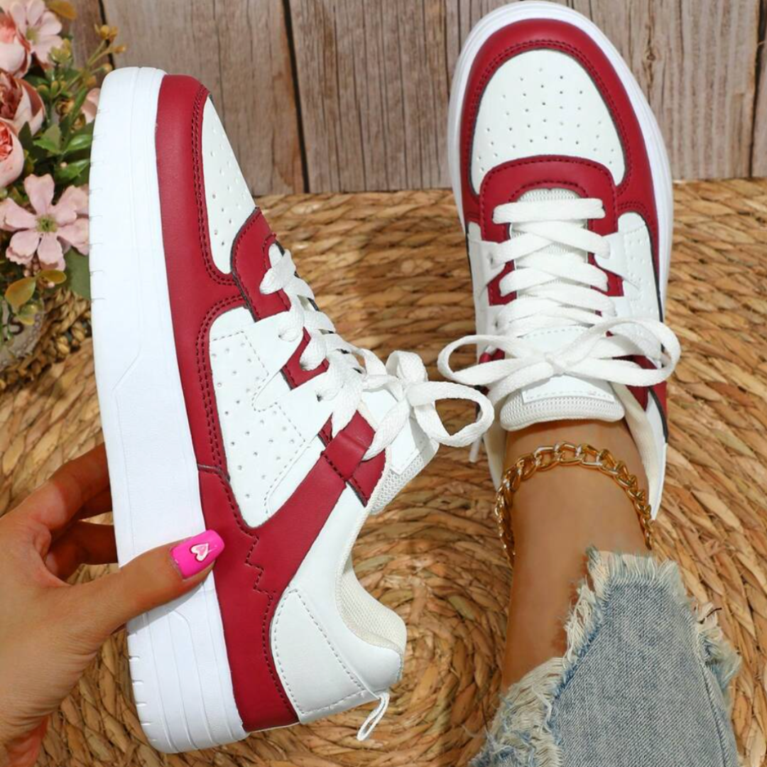 Levoire | Baskets Légères Colorées Pour - Femmes - À Lacets Rouge