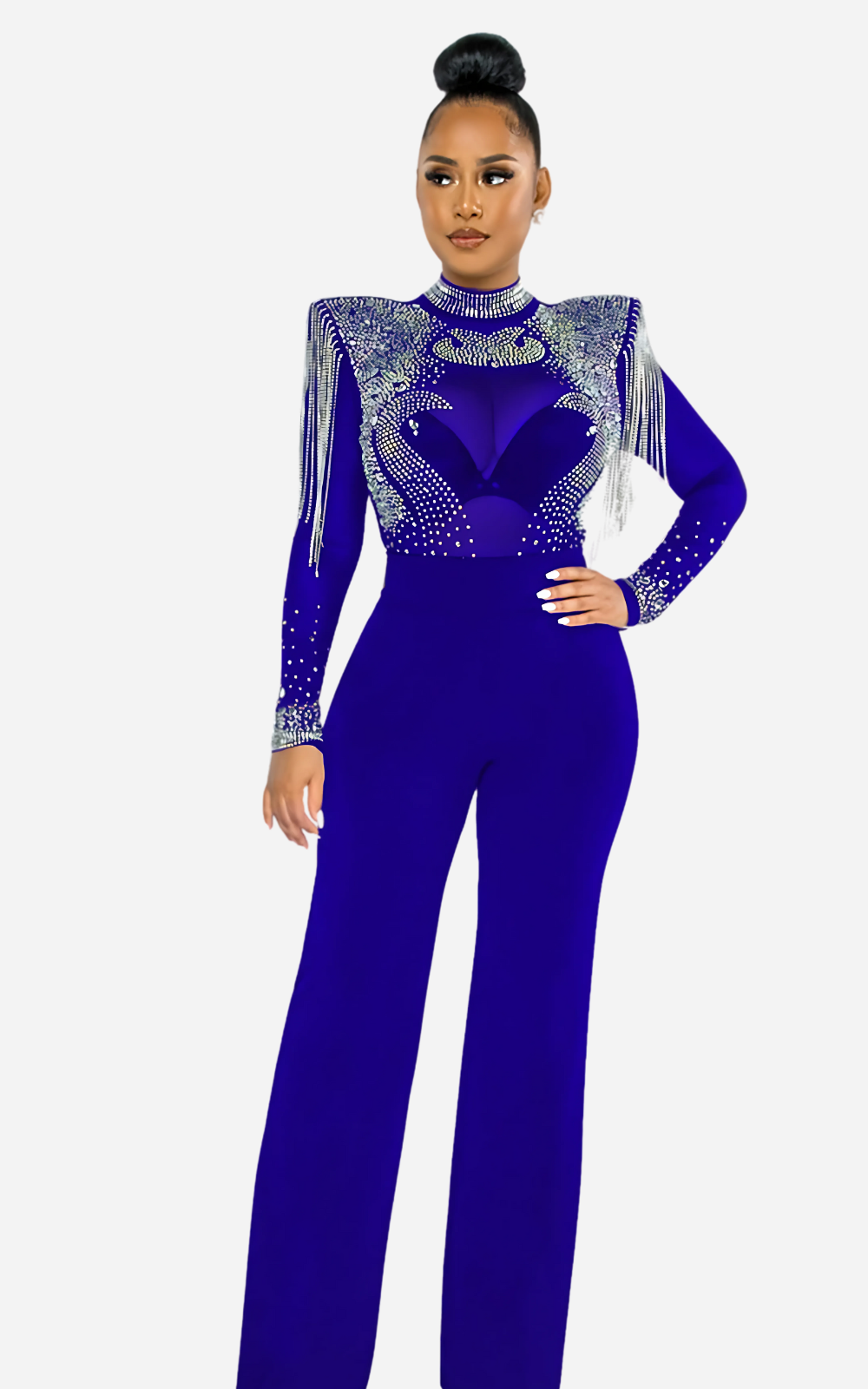 Levoire | Robe Noire À Franges Pour Femmes Glamour Et Élégance Scintillante Bleu