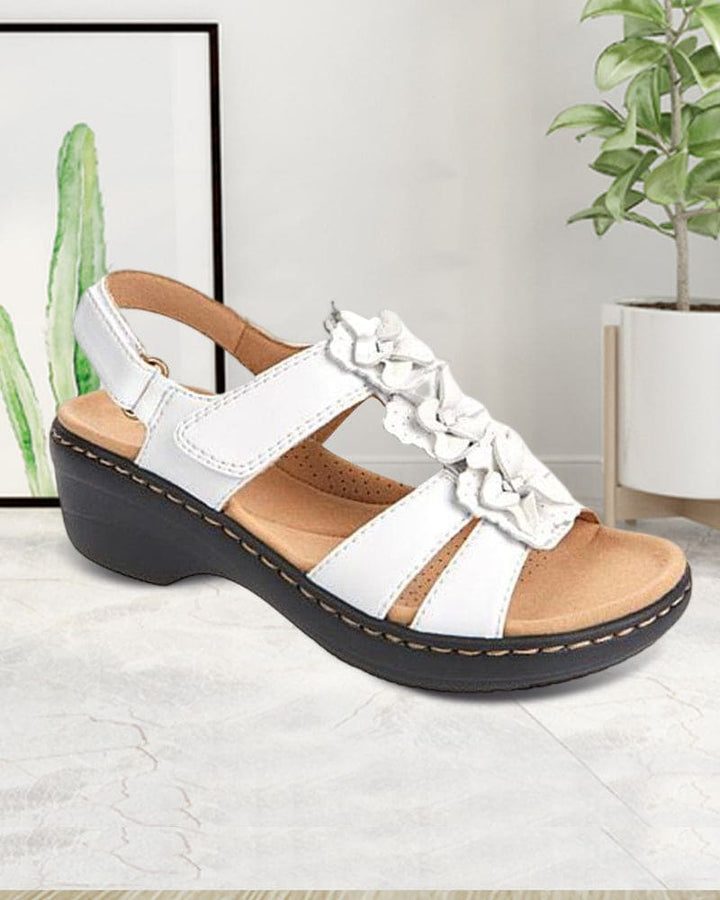 Levoire | Sandales Pour Femmes Avec Talons Compensés Blanc