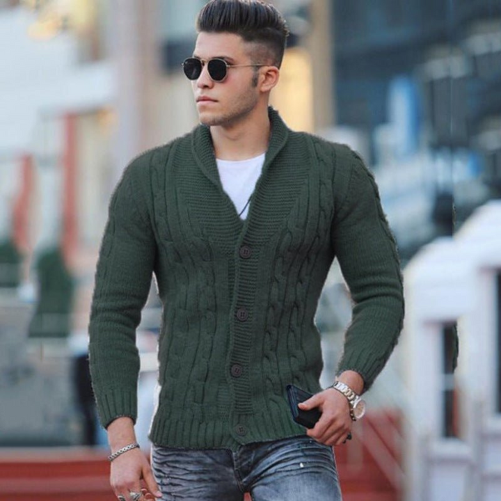 Levoire | Pull Over Chaleur Pour Hommes Classique Vert