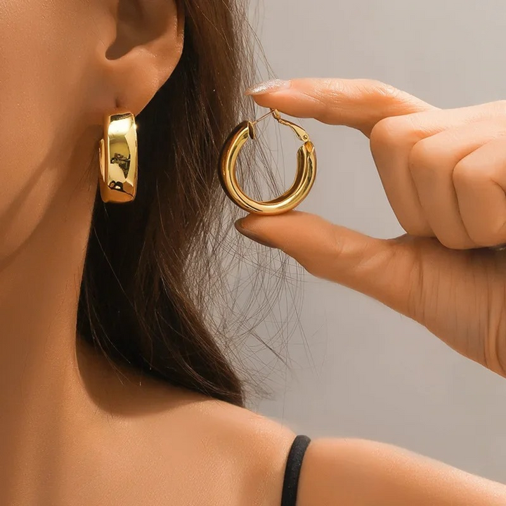 Levoire | Boucles D'Oreilles Grandes Anneaux Dorées