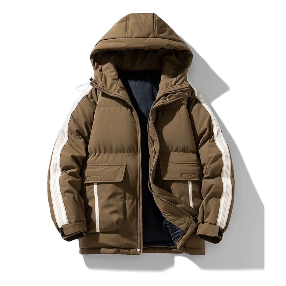Levoire | Fleece Jacket FR Men Hood Braun