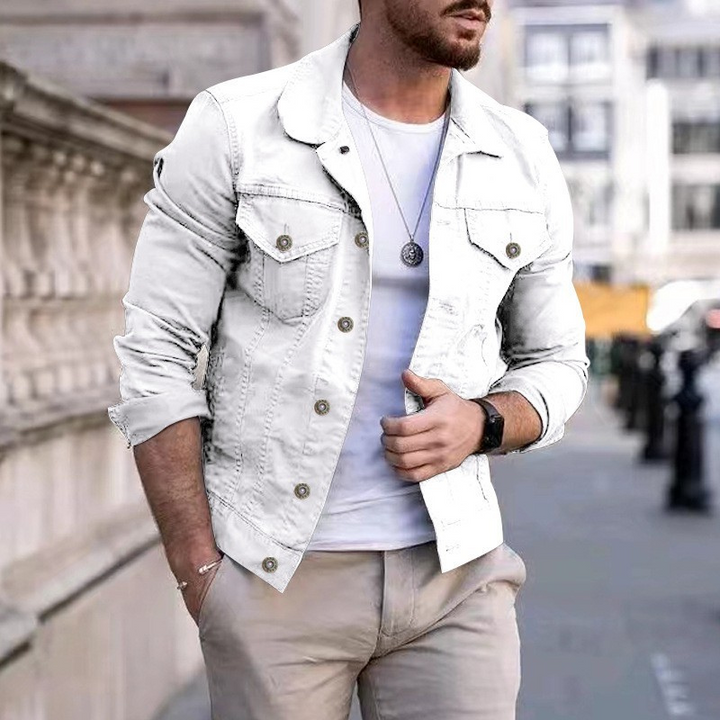 Levoire | Classique, Veste En Jean Teintée blanc