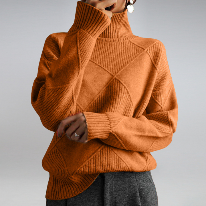 Levoire | Douce Pull À Col Roulé Orange