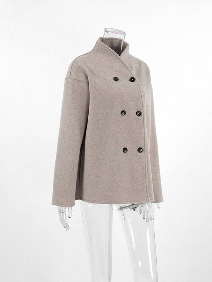Levoire | Veste Pour Femmes Avec Fermeture À Double Bouton, Col Montant Et Décolleté En V, Idéale Pour Un Usage Quotidien
