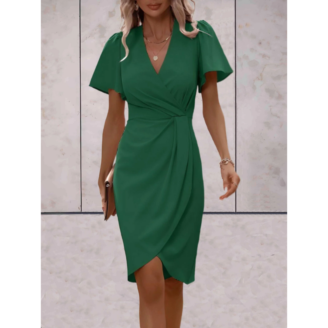 Levoire | Robe Enveloppante Élégante Vert
