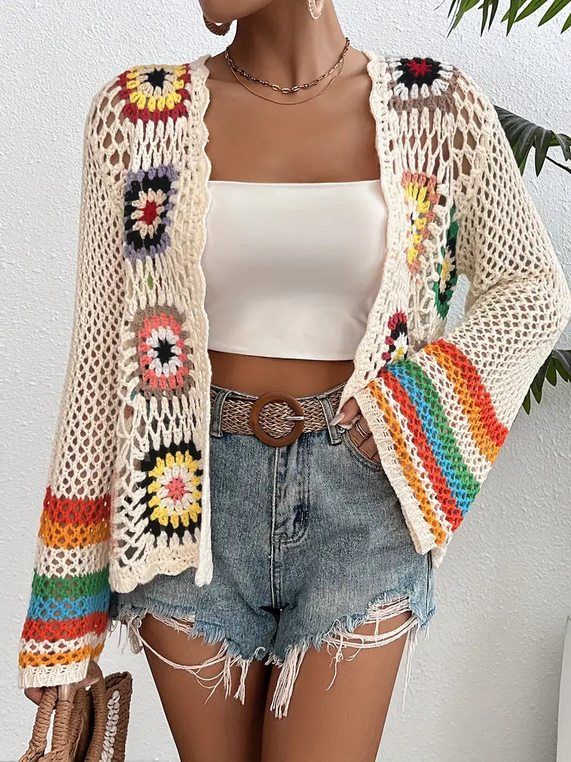 Levoire | Pull Élégant À Col V Tricot Avec Devant Ouvert