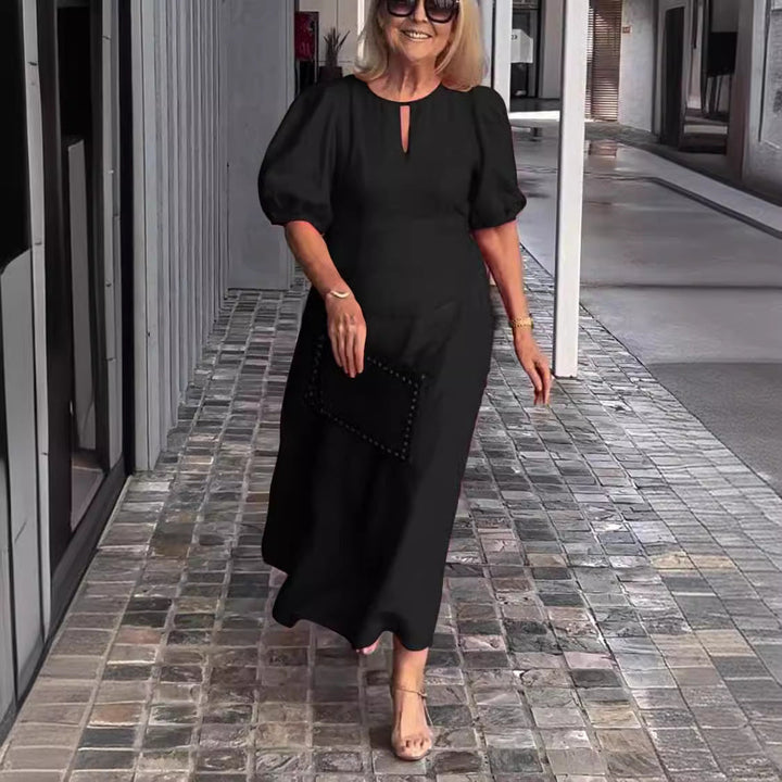 Levoire | Robe Midi Classique Pour Tous Les Jours Noir
