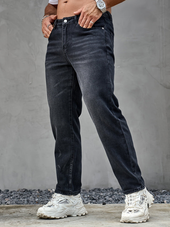 Levoire | Classiques Regular Fit Jeans Tinte Noir