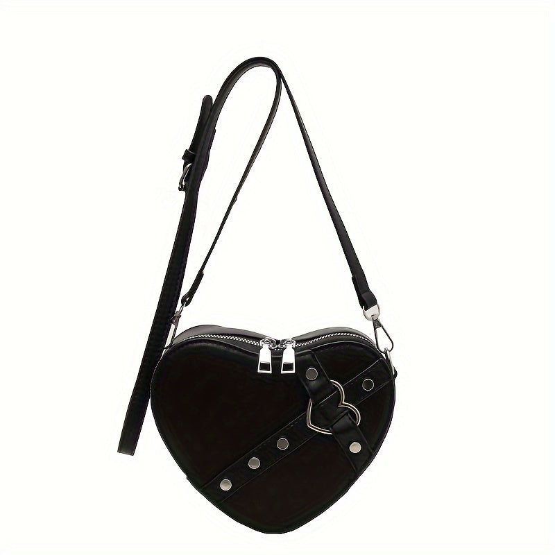 Levoire | Sac À Bandoulière En Forme De Cœur Uni Nero