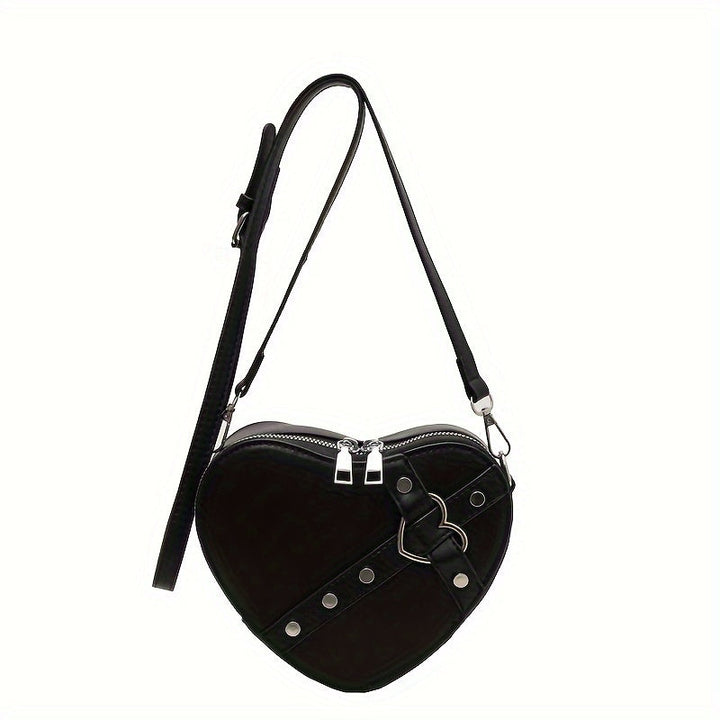 Levoire | Sac À Bandoulière En Forme De Cœur Uni Nero