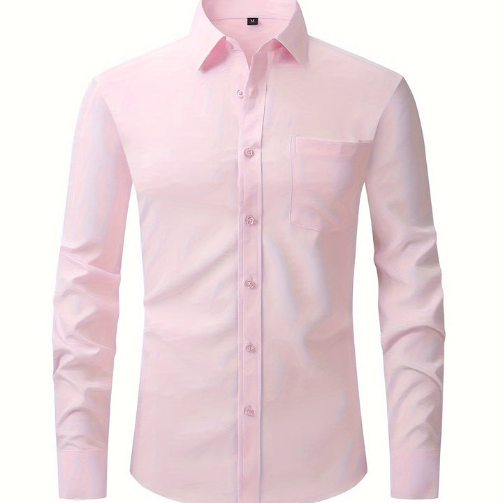 Levoire | Chemise Pour Homme Unie Avec Col Retourné