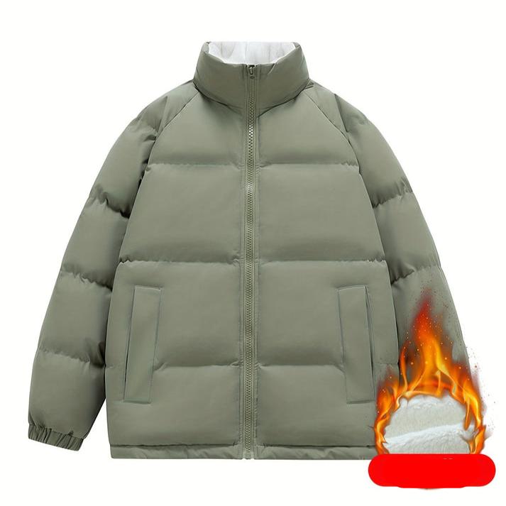 Levoire | Veste matelassée à capuche à fermeture éclair à manches longues Vert