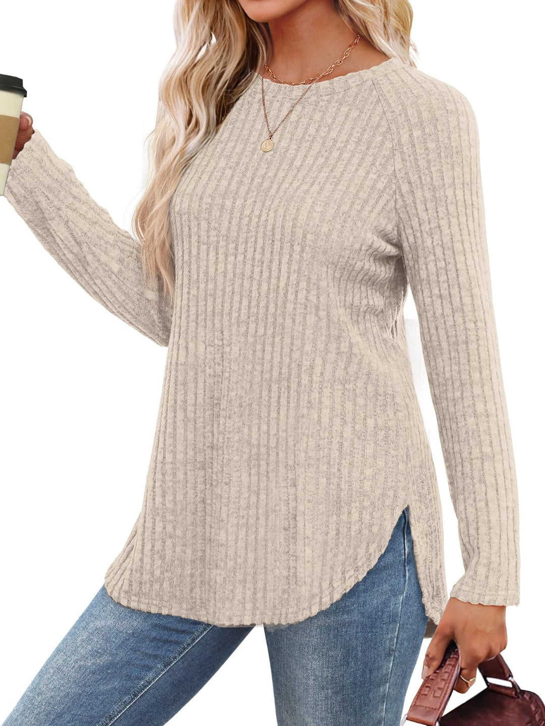 Levoire | Col rond T-shirt à manches raglan
