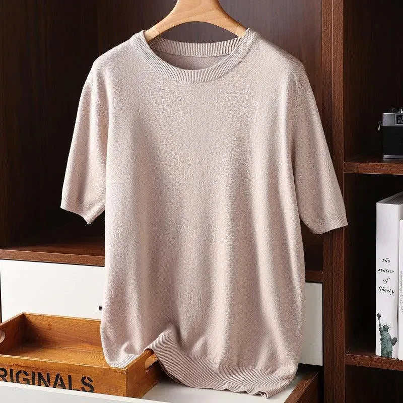 Levoire | T-shirt d'été léger pour hommes à manches courtes Chameau