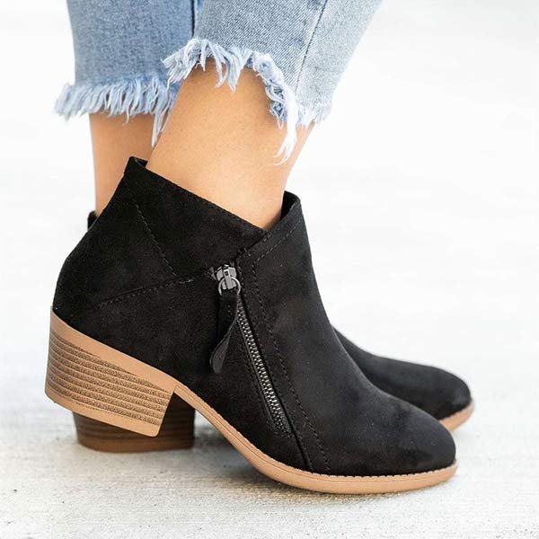 Levoire | Bottines avec Confort Ultime et Talon Stable pour Femmes Noir