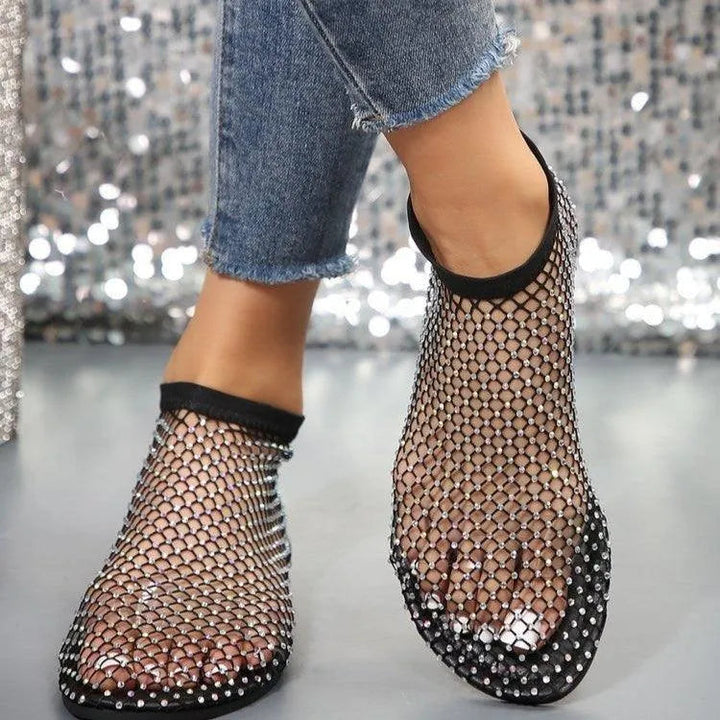 Levoire | Sandales à paillettes avec design en strass