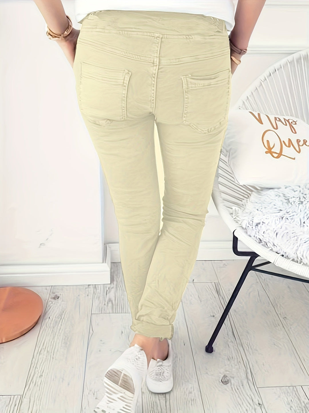 Levoire | Pantalon Uni De Couleur Avec Cordon
