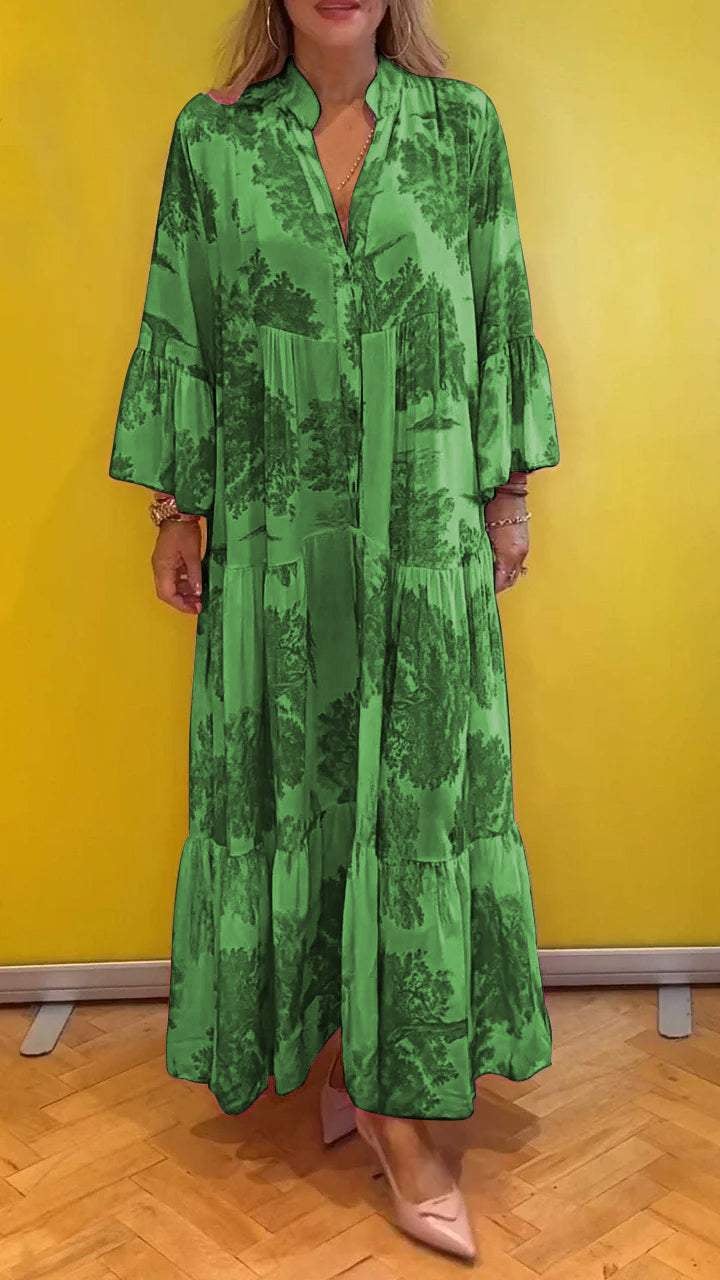 Levoire | Robe Chic Coupe Droite Moderne Vert