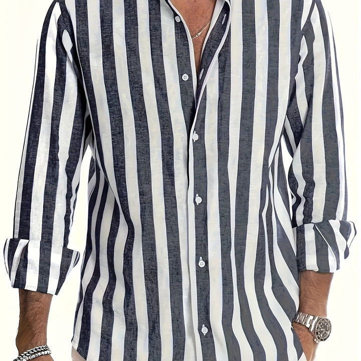 Levoire | Chemise À Manches Longues Rayée Pour Homme
