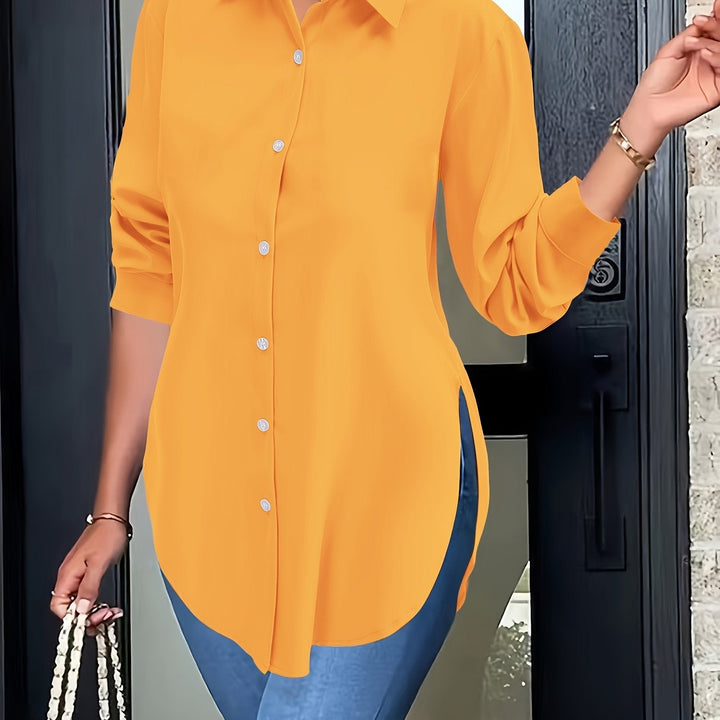 Levoire | Chemise Élégante Avec Boutonnière Divisée Et Manches Longues