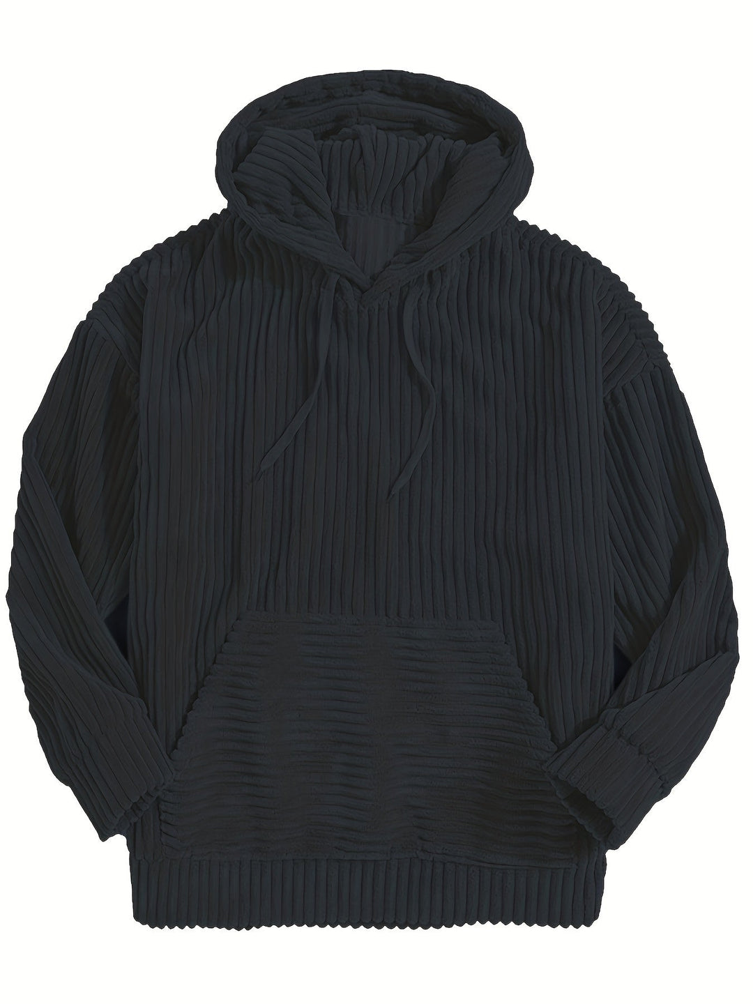 Levoire | Sweat À Capuche En Corduroy Vintage Pour Hommes Avec Col Haut Et Poche Kangourou Merimustav