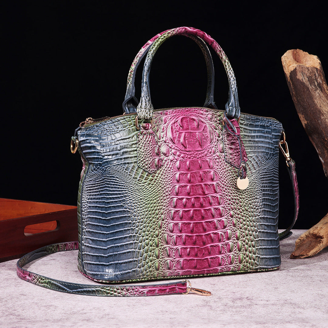 Levoire | Sac À Bandoulière Rétro Portable Pour Femmes Gris Bleu Rouge