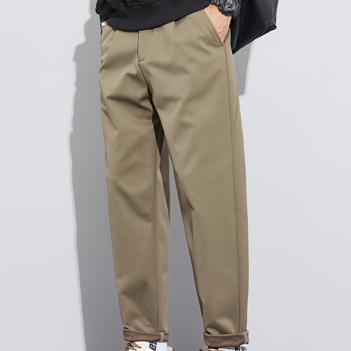 Levoire | Pantalons Unis Confortables Pour Hommes À Jambes Droites