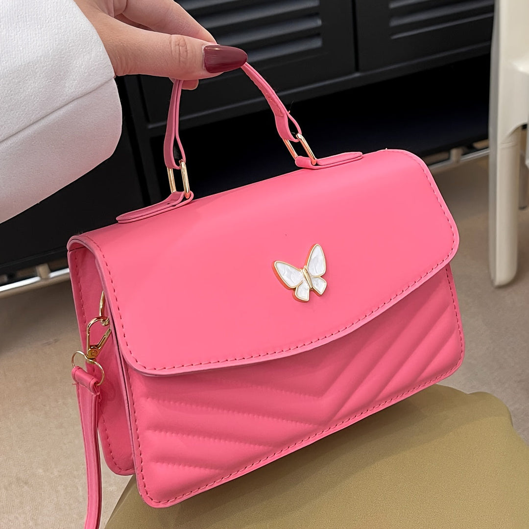 Levoire | Sac À Épaule Et Sac Bandoulière Uni Élégant Rouge-Rose